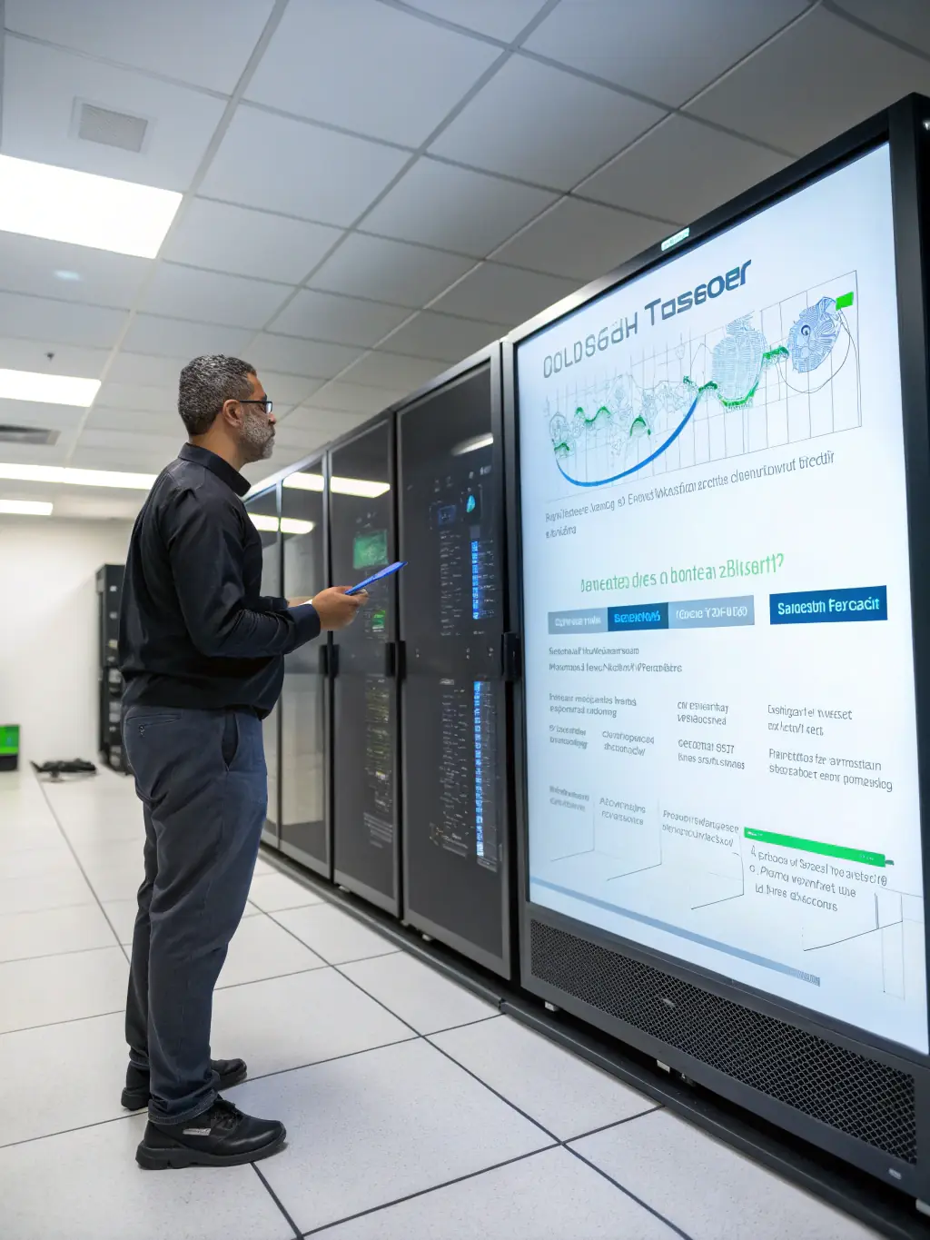 A technician working on data migration, showcasing NimbusTech's expertise in seamless data transfer.